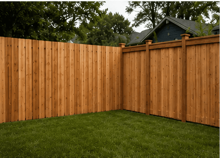 Custom cedar fence project in Northwest Arkansas