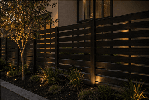 Custom cedar fence project in Northwest Arkansas